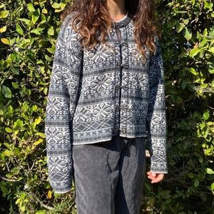 Woolrich Nordic Cardigan w/ Pewter Clasps